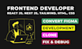 fix, clone, convert figma web in react next js tailwind CSS shadcn