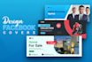 design professional facebook cover and header, banner