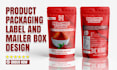 design premium product packaging label pouch for your brand