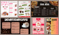 do restaurant menu design, dessert flyer design, food menu
