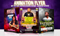 do animated motion event, party, dj club, birthday, night club poster flyer