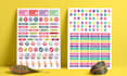 modern custom planner sticker and journal sticker design