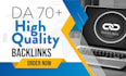 create high quality backlinks da 70 white hat drip feed