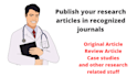 publish medical and health related research articles in research journals