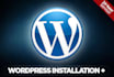 install a wordpress website for you