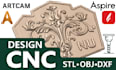 create cnc design, 3d model, vector, toolpath