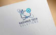 design unique tech, crypto, cyber security and technology logo