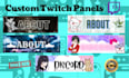create twitch panels, emotes, logo, and overlays