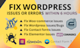 fix wordpress, contact forms, and woocommerce issues perfectly