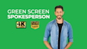do a green screen spokesperson video in spanish
