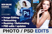 update your PSD or jpg design