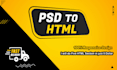 convert PSD to HTML CSS responsive design
