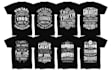 provide modern typography and vintage t shirt designs