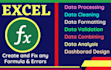 fix excel, pivot table, power query formula, and error