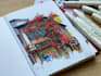 create a hand drawn architectural illustration