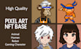create high quality pixel art, characters for your nft collection