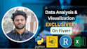 perform data analysis and visualization with python, r,power bi,excel,spss,sql