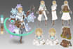 draw character design sheet in anime style for your charcacter