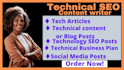 write your technical SEO content for your websites and blog
