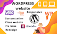 build wordpress or rebuild website and customize wordpress
