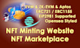 build nft market, ai minting site on evm, zkevm, solana