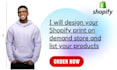 design shopify bulk tshirt website and printful printify print on demand store