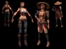 3d character low poly, middle poly, 3d models, sculpting