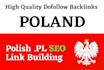 build 30 high quality poland backlinks polish linkbuilding dofollow seo