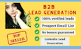 targeted b2b linkedin lead generation and web research