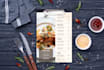 design a beautiful and fast restaurant menu