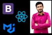 develop responsive website by using bootstrap react js and material UI