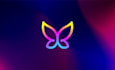 design a glowing logo with neon gradients