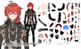 draw your character for live2d only PSD