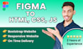convert figma to html, css, bootstrap, javascript responsive website