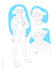 do single character digital line art illustrations