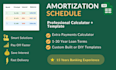 build loan amortization calculator with extra payments and schedule