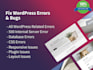 fix wordpress errors and bugs