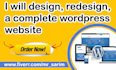 design, redesign, a complete wordpress website