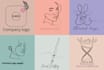 do modern minimalist line art logo for your business
