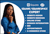 do square online store square website design squarespace website redesign