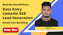 do linkedin lead generation and any data entry