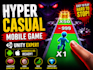 develop a hyper casual mobile game in unity for android and ios