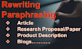 rewrite or paraphrase anything in english and bengali