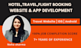 build hotel booking,travel booking,real estate,flight booking mobile app,website