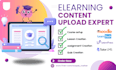 upload courses, lessons and quizzes on lms