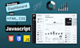 develop modern dashboard with html css javascript bootstrap