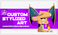 draw custom characters design in my unique style
