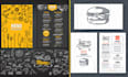 design an attractive restaurant, coffee and bar  menu with qr