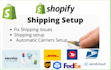 setup shopify shipping setup tax configuration carrier integration shipping zone