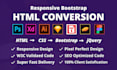 convert figma to HTML, CSS bootstrap 5, xd to site HTML, PSD to responsive